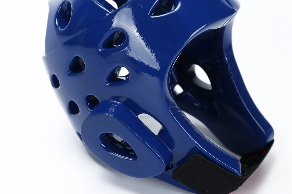 White Taekwondo Helmet Red Black BLue Headgear Face Mask Karate Kick Boxing Head Guard for Kids Adult Logo Customized Quality