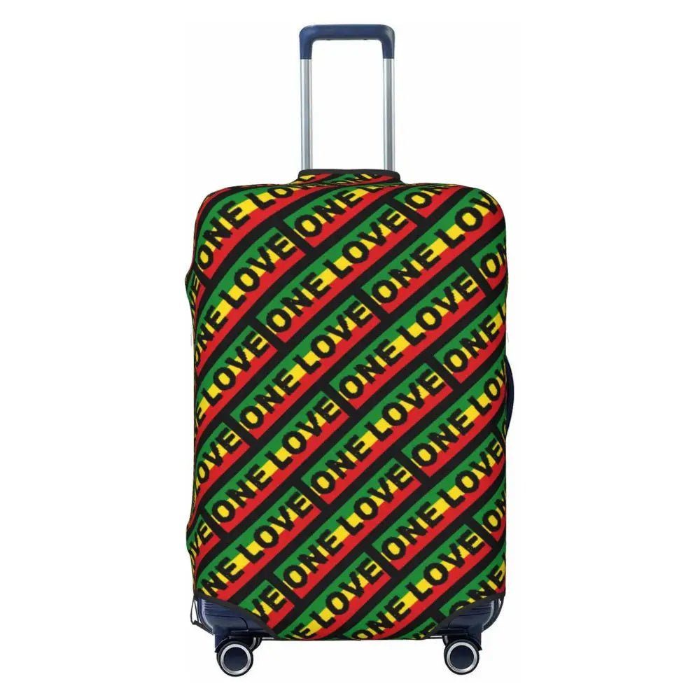 Custom Cute Jamaica Rasta Judah Lion Rastafari Flag Luggage Cover Protector Dust Proof Travel Suitcase Covers