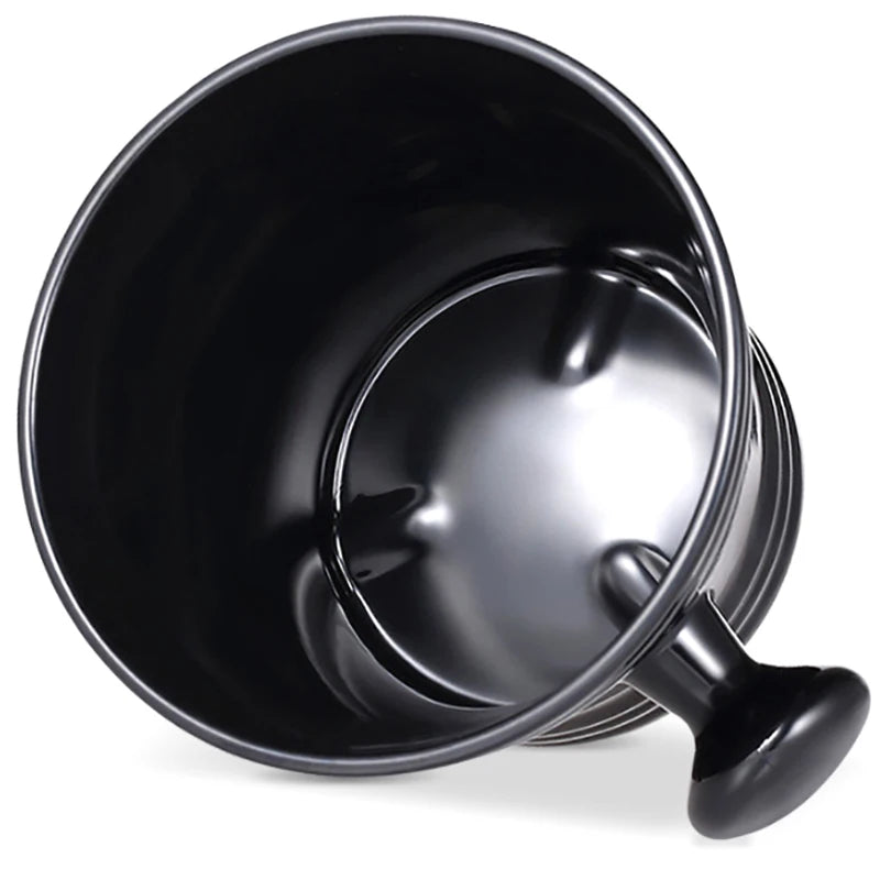 Plastic Shaving Brush Bowl For Men's Beard Care Soap Foam Mug Bowl With Handle Facial Cleaning Tools
