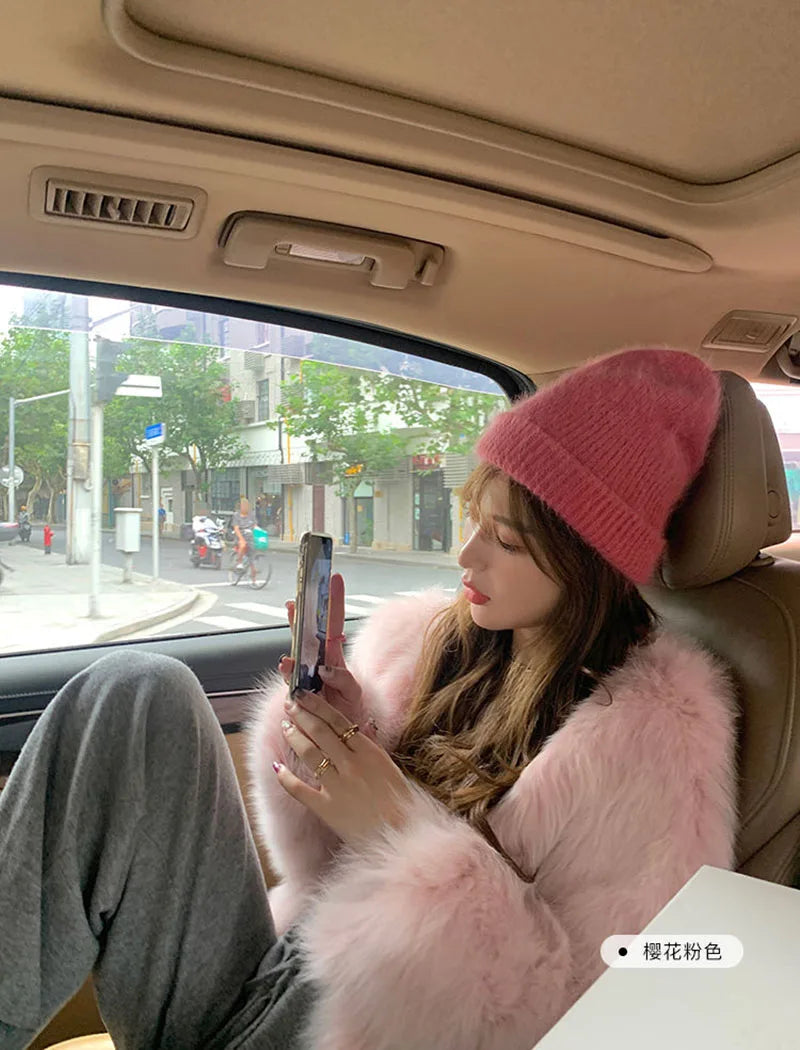 Faux Fur Coat Women Clothing Y2K Autumn New Fashion Casual Imitation Fox Fur Jacket Crop Loose All Match Warm Female Winter Top