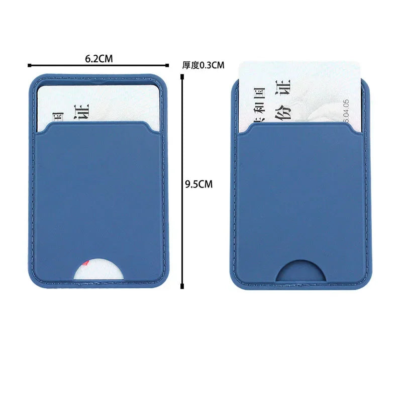 New Phone Wallet Stick on Credit Card Holder Phone Pocket for All Solid Colour Back Cards Holder Phone Card Holder Wallet Case
