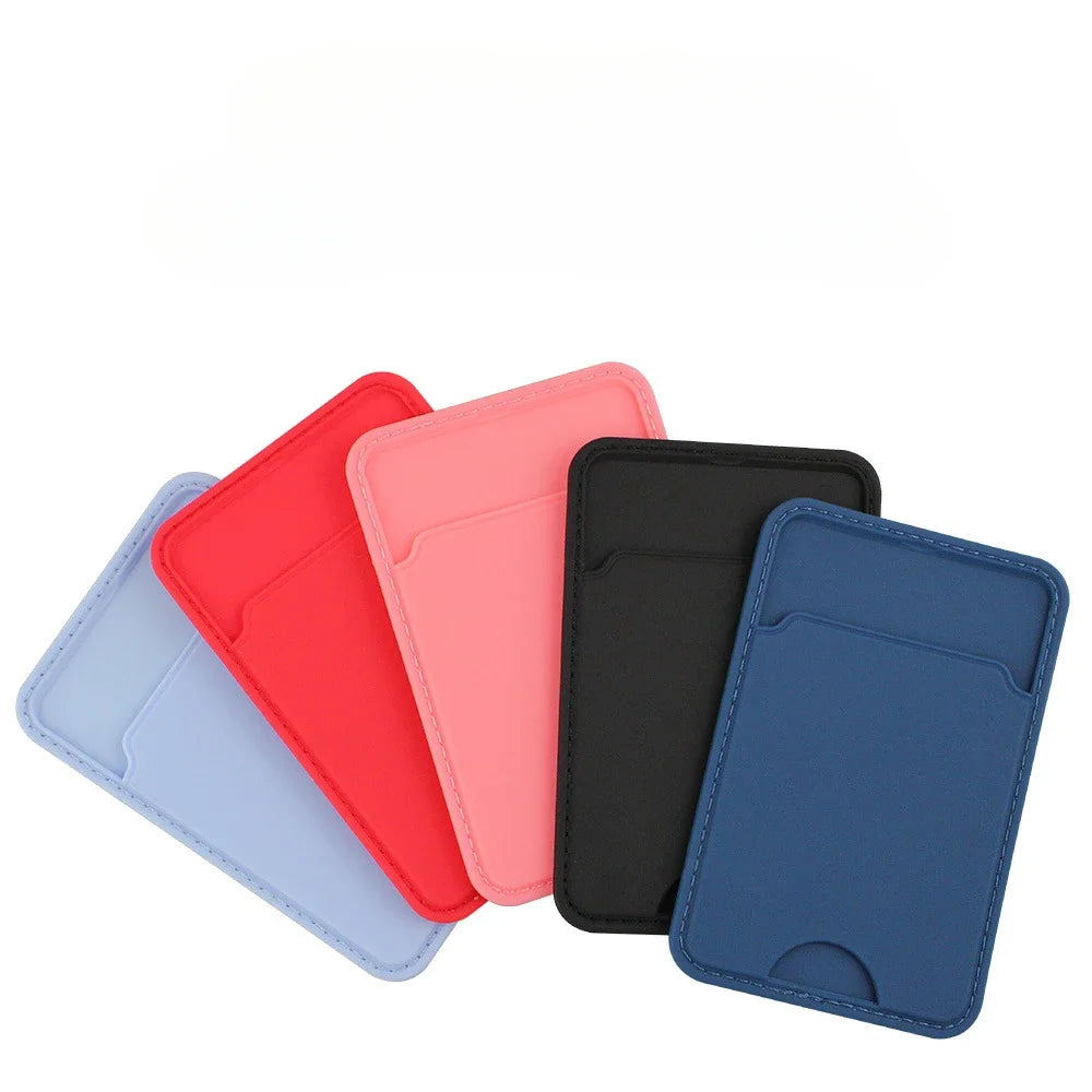 New Phone Wallet Stick on Credit Card Holder Phone Pocket for All Solid Colour Back Cards Holder Phone Card Holder Wallet Case