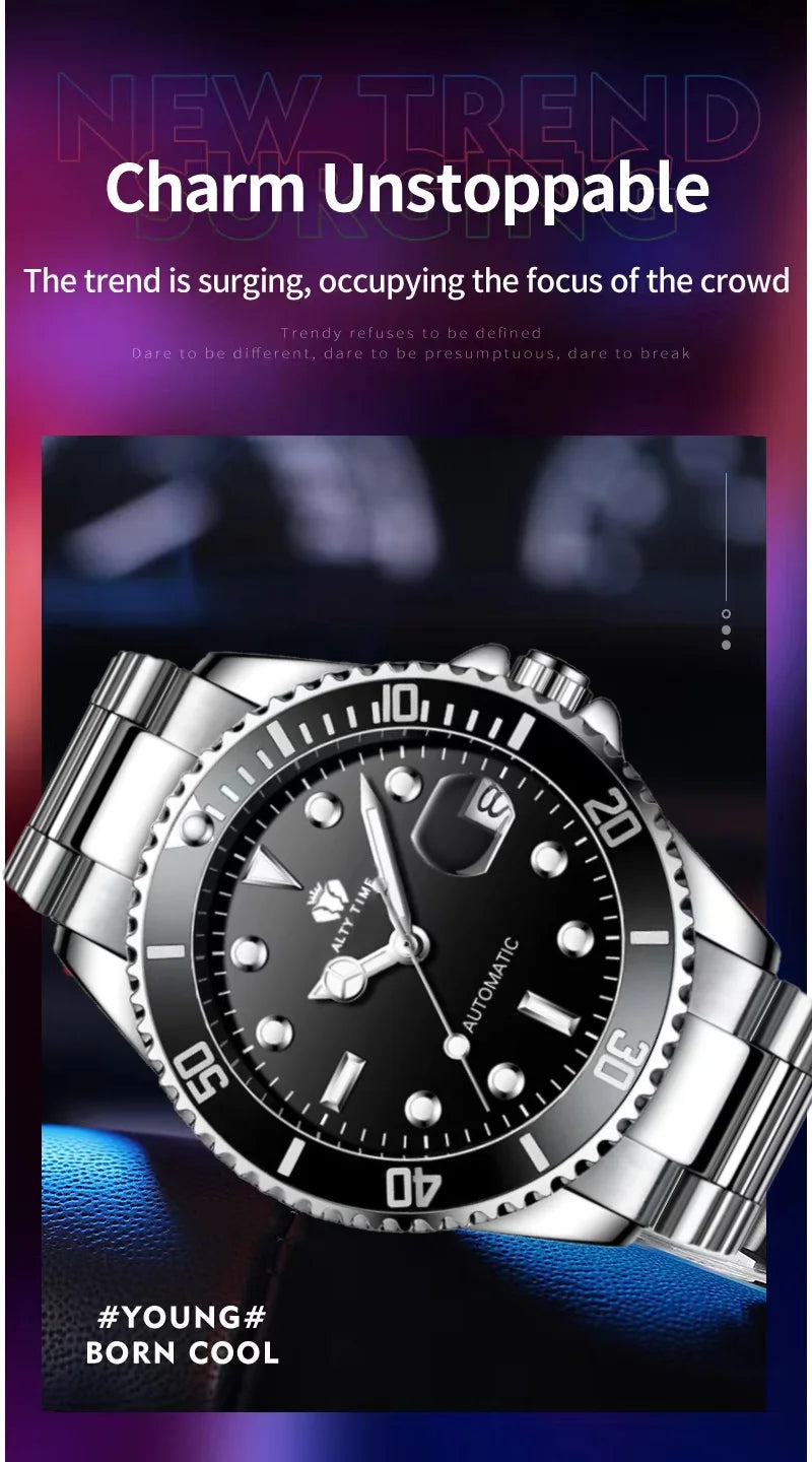 40MM Luxury Brand Men ' S Watches Top Fashion NH35 Automatic Mechanical Watches For Men Sapphire Stainless Steel Case Watch