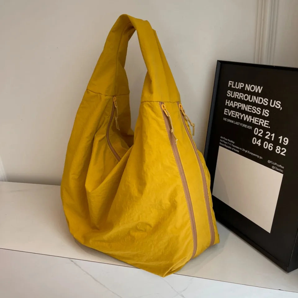 Japanese Fashion Casual Nylon Tote Bag Women 2025 New Style Trend All-match Large Capacity Underarm Bag Commuter Shoulder Bag