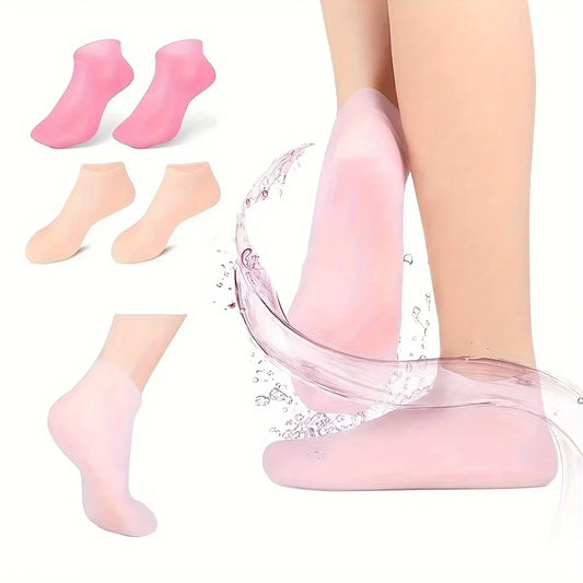 For Dry Cracked Feet Nourishing Skin Lubricating Foot Care Massage Socks Moisturizing Silicone Gel Socks A Pair