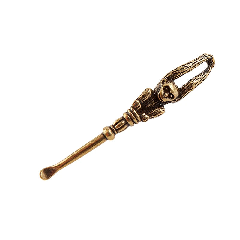 1pc Ear Spoons Retro Brass Dragon Portable Ear Cleaning Tool Ear Pick Ear Wax Remover Curette Cleaner Keychain Pendants