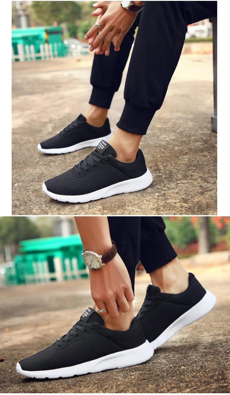 Spring New Men Casual Shoes Lace up Men Shoes Lightweight Comfortable Breathable Walking Sneakers Tenis Feminino Zapatos