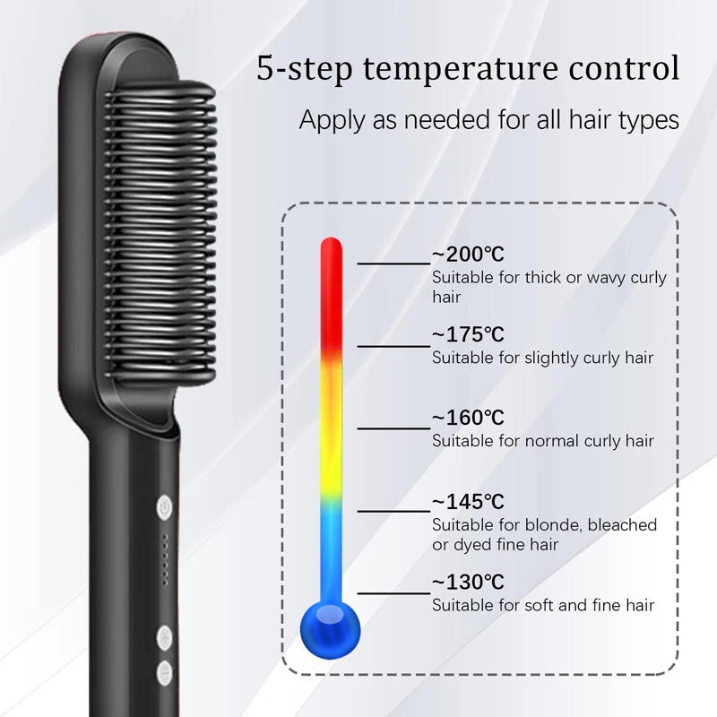 Electric Hair Brushes Straightening Brush Heating Comb  Curling Iron Hair Styling Tools Hair Straightener Brush