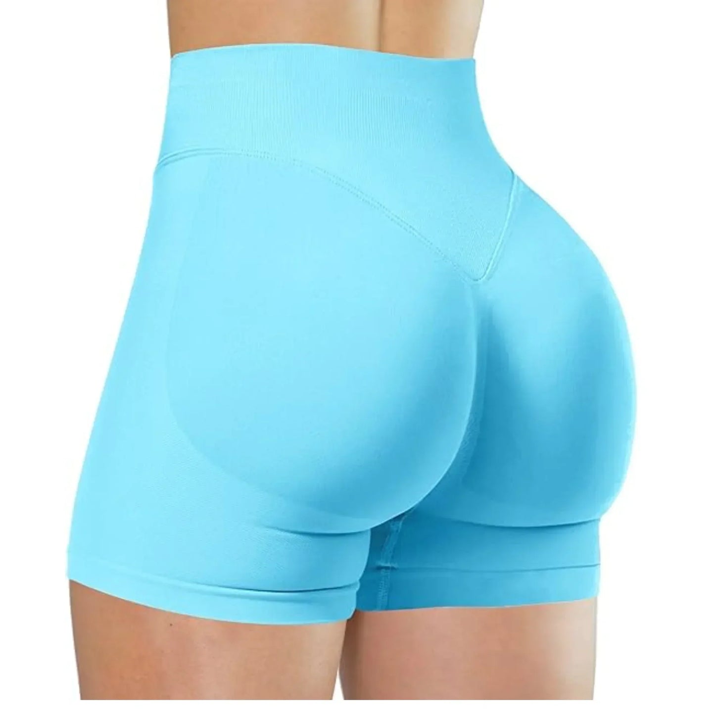 Gym Women's Summer Yoga Shorts High Waist and Hip Lifting Tight and Sexy Solid Color Shorts Fitness Yoga Exercise Leggings