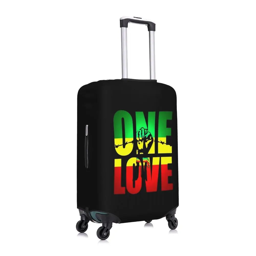Custom Cute Jamaica Rasta Judah Lion Rastafari Flag Luggage Cover Protector Dust Proof Travel Suitcase Covers