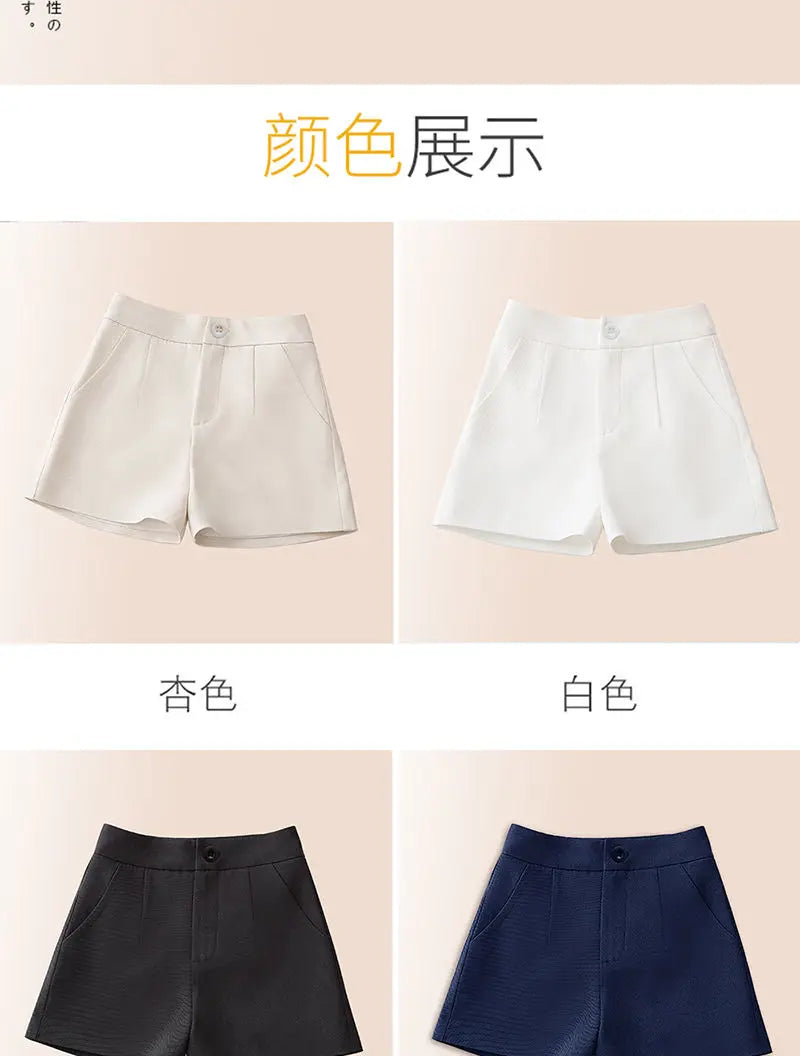 Koreon Fashion Women Suit Shorts Summer Streetwear Office Lady High Waist Solid All-match Loose New Casual Sports Short Pants