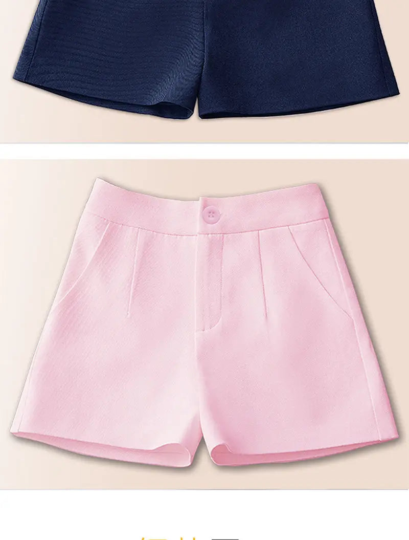 Koreon Fashion Women Suit Shorts Summer Streetwear Office Lady High Waist Solid All-match Loose New Casual Sports Short Pants
