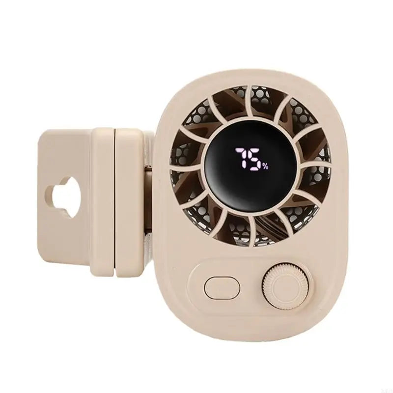 N3UA Strong Clamp Desk Fan Rechargeable Camping Fan Battery LED Display 100 Speeds Adjustable Quiet Cooling Device for Desk