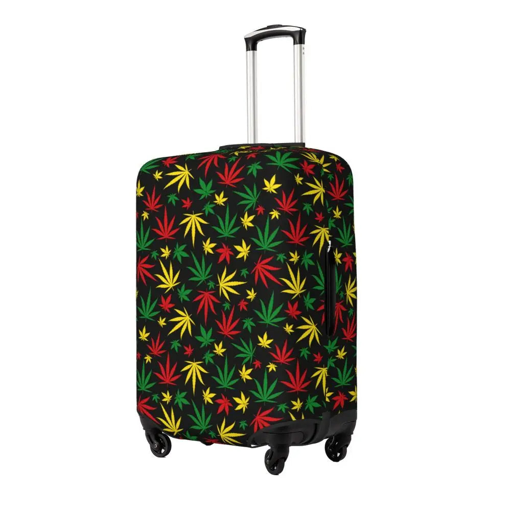 Custom Cute Jamaica Rasta Judah Lion Rastafari Flag Luggage Cover Protector Dust Proof Travel Suitcase Covers