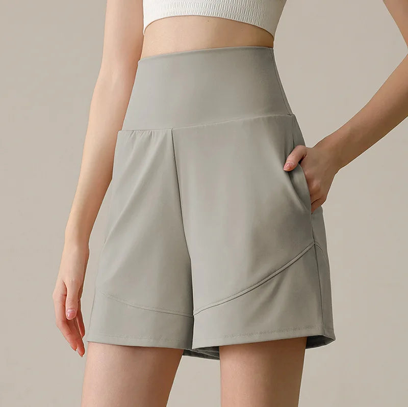 Women's Loose Fitting Slimming Nylon Sports Capris, Casual Fitness Training Pants, Running Pants, Cycling Short, Summer