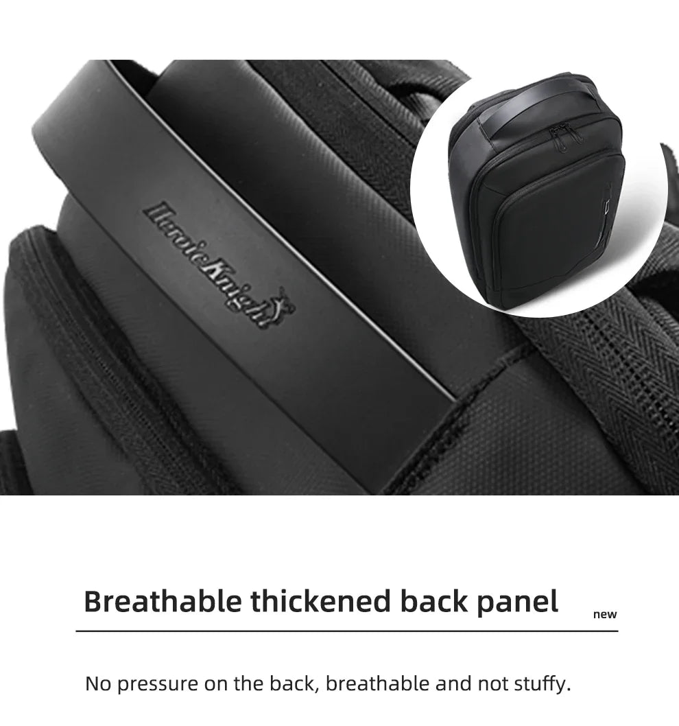 HK Expandable Men's Backpack Waterproof Travel Backpack Lightweight 15.6'' Laptop Bag With USB Port Fashion College School Bags