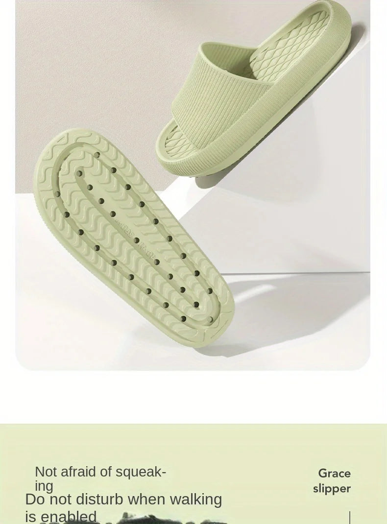 Women Thick Platform Cloud Slippers EVA Soft Sole Pillow Slides Summer Beach Flip Flops Women Non Slip Bathroom Home Slippers