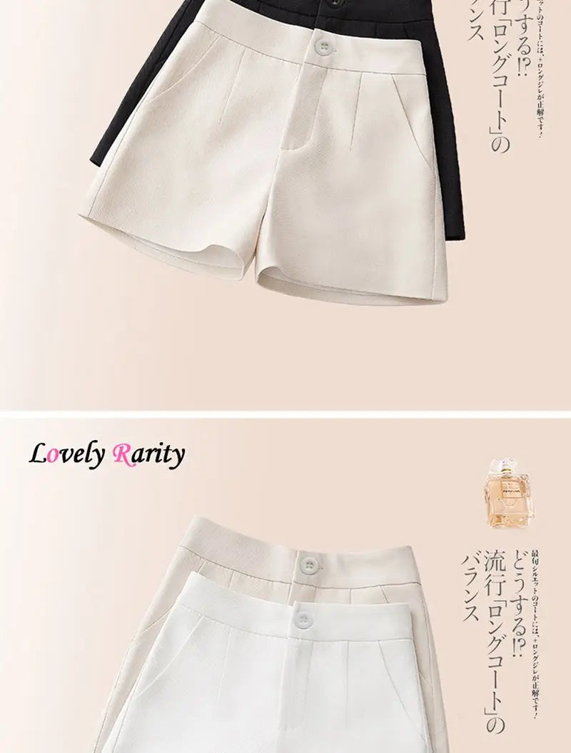 Koreon Fashion Women Suit Shorts Summer Streetwear Office Lady High Waist Solid All-match Loose New Casual Sports Short Pants