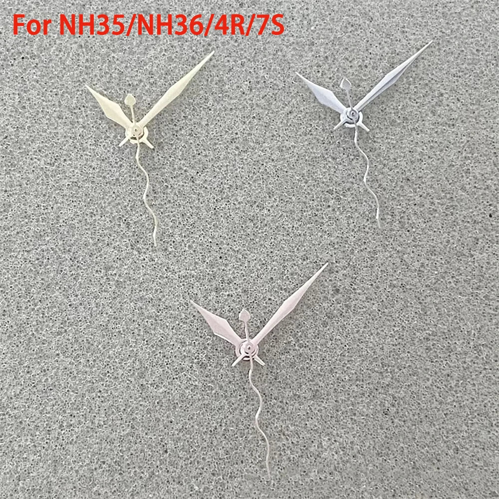 Watch Hands For NH35 NH36 Movement GS Luminous Hands Needle Silver Gold New Design Watch Accessories Hands Movement NH35/364R/7S
