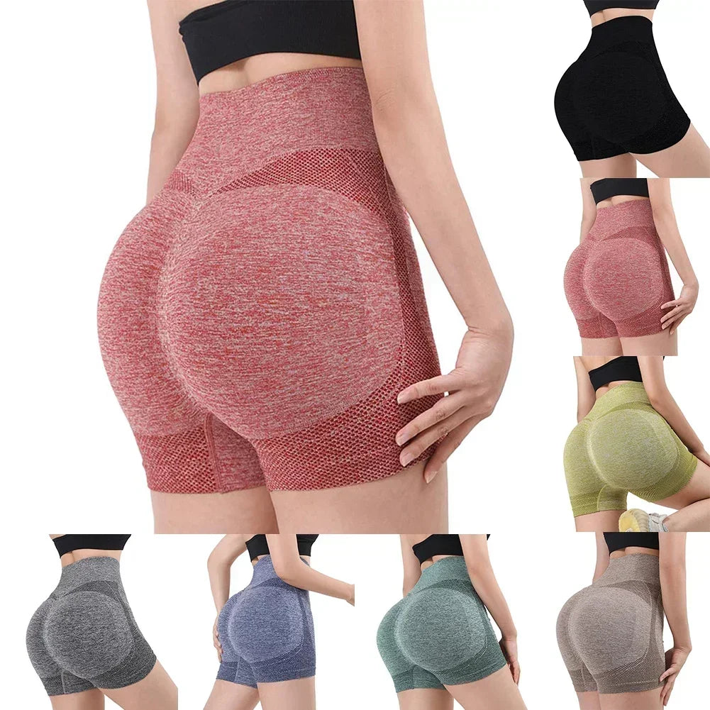 Women Yoga Shorts High Waist Workout Fitness Sports Lift Butt Short Pants Breathable Casual Sportswear Tight
