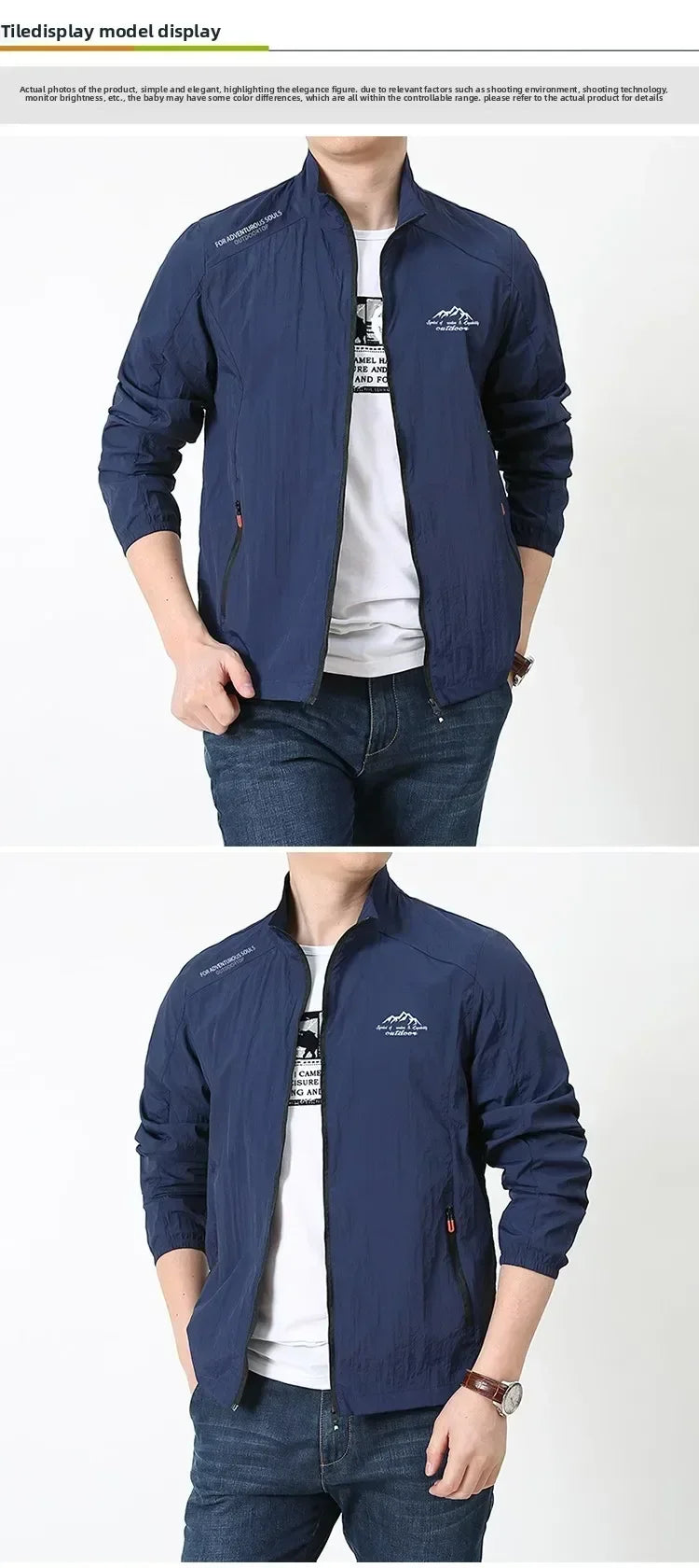 Men Summer Lightweight Breathable UV Sun Protection Jacket Ice Silk Cooling Sport Hooded Windbreaker Outdoor Running Skin Coat