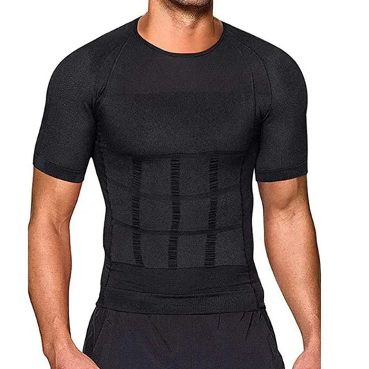 Men Body Toning T-Shirt Body Shaper Corrective Slimming Posture Belly Fat Control Compression Slim Corset Man Modeling Underwear