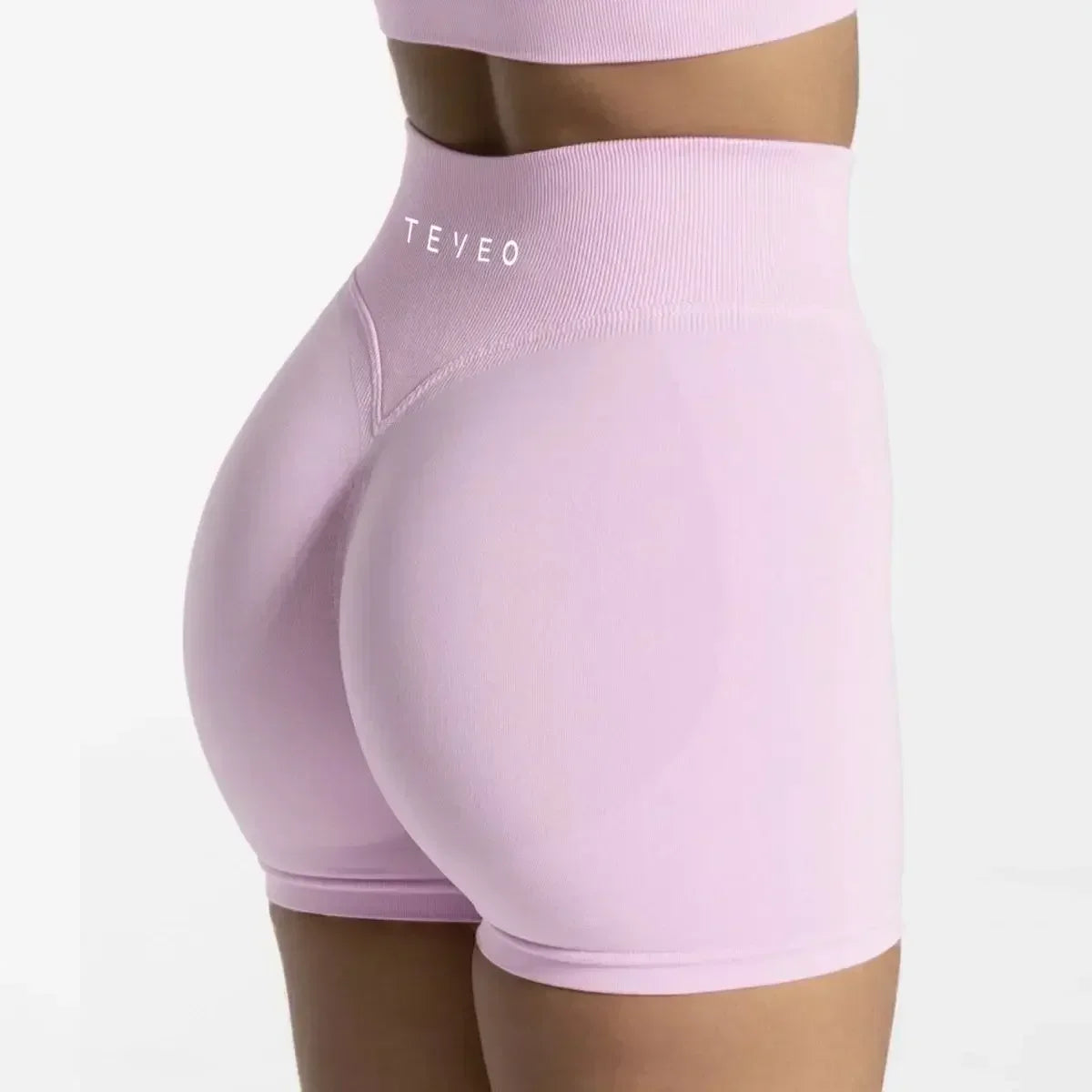 TEVEO Yoga Shorts Impact Gym Shorts Ladies Fitness Exercise Shorts High Belt Yoga Shorts Workout Scratch Ass Seamless Leggings