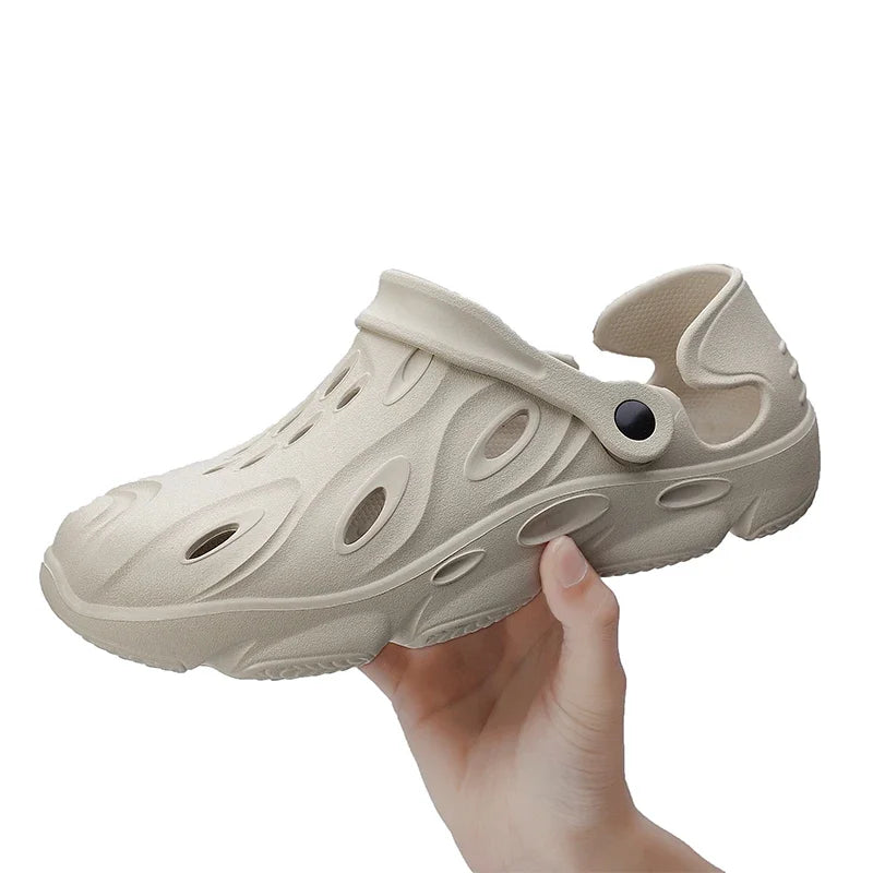 Summer Men Sandals Light EVA Men's Casual Shoes Hole Shoes Clogs Lovers Home Garden Outdoor Male Beach Flat Slippers Big Size 49