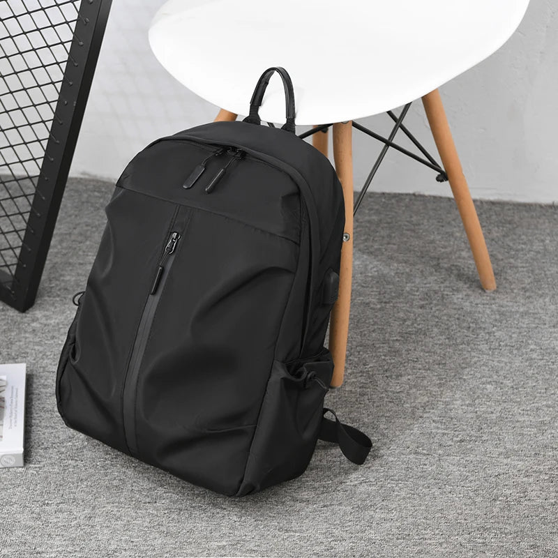 Boys' school backpack, university backpack, waterproof and lightweight black backpack, casual day bag, boys' and girls' backpack