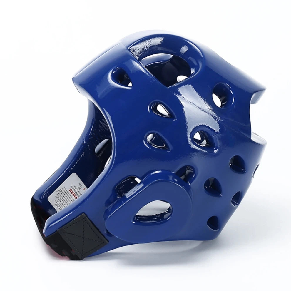 White Taekwondo Helmet Red Black BLue Headgear Face Mask Karate Kick Boxing Head Guard for Kids Adult Logo Customized Quality