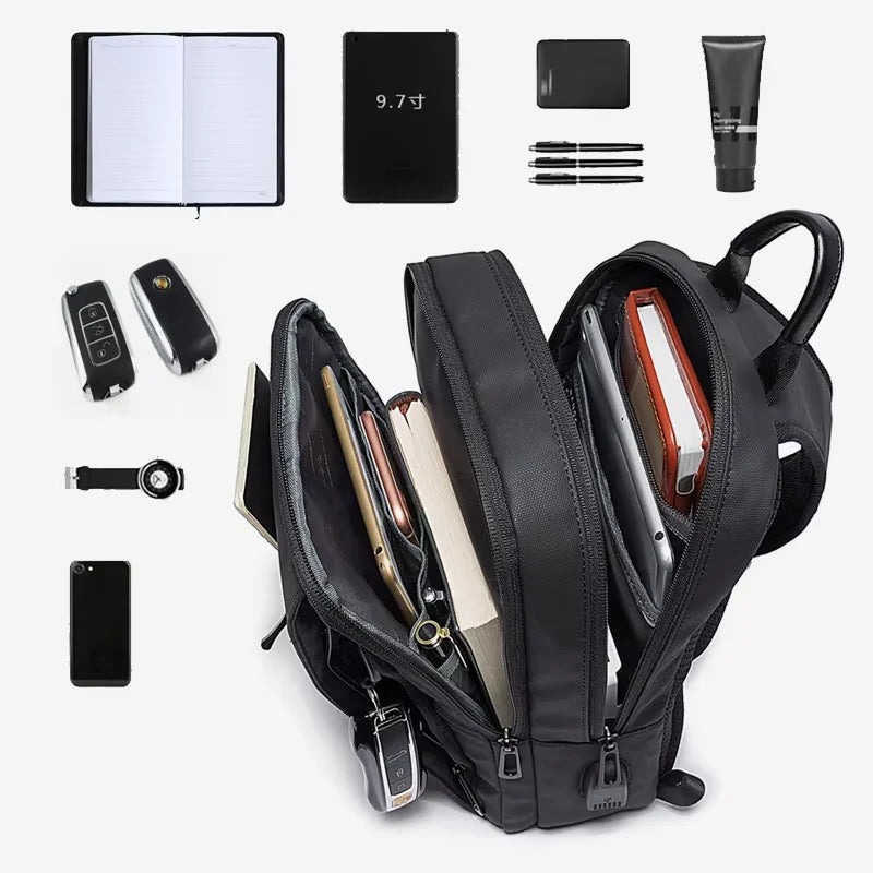 BANGE Men Bag Oxford USB Sling bag 7.9 inch Male Chest Bag Crossbody Bag For Man Moto Biker Shoulder Bags Black New Fashion Bag