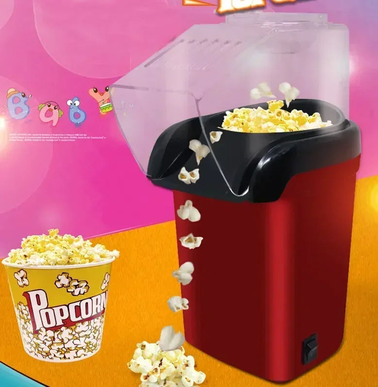 220V Compact Automatic Oil-free Home Popcorn Machine Small Kitchen Popcorn Maker Quick Healthy Snacking Easy Operation