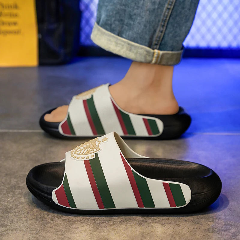 Fashion Designer Slippers For Men Women Summer Casual Men's Slides Outdoor Beach Slippers Lightweight Women's Platform Sandals