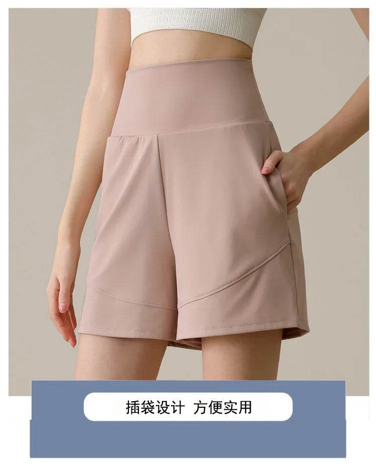 Women's Loose Fitting Slimming Nylon Sports Capris, Casual Fitness Training Pants, Running Pants, Cycling Short, Summer