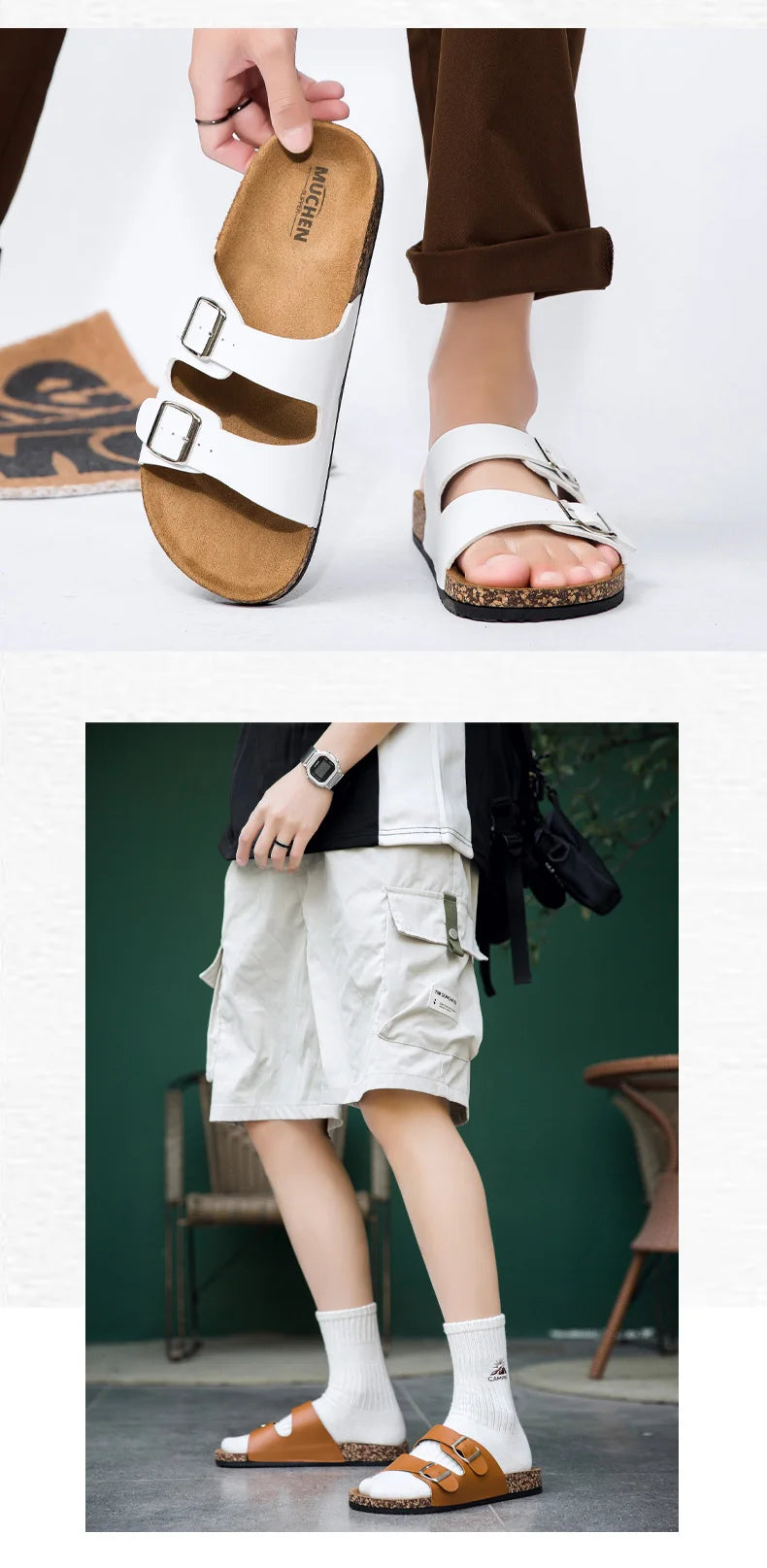 2025 new Birken slippers men's and women's classic cork flip-flops cross-border foreign trade couple out slippers