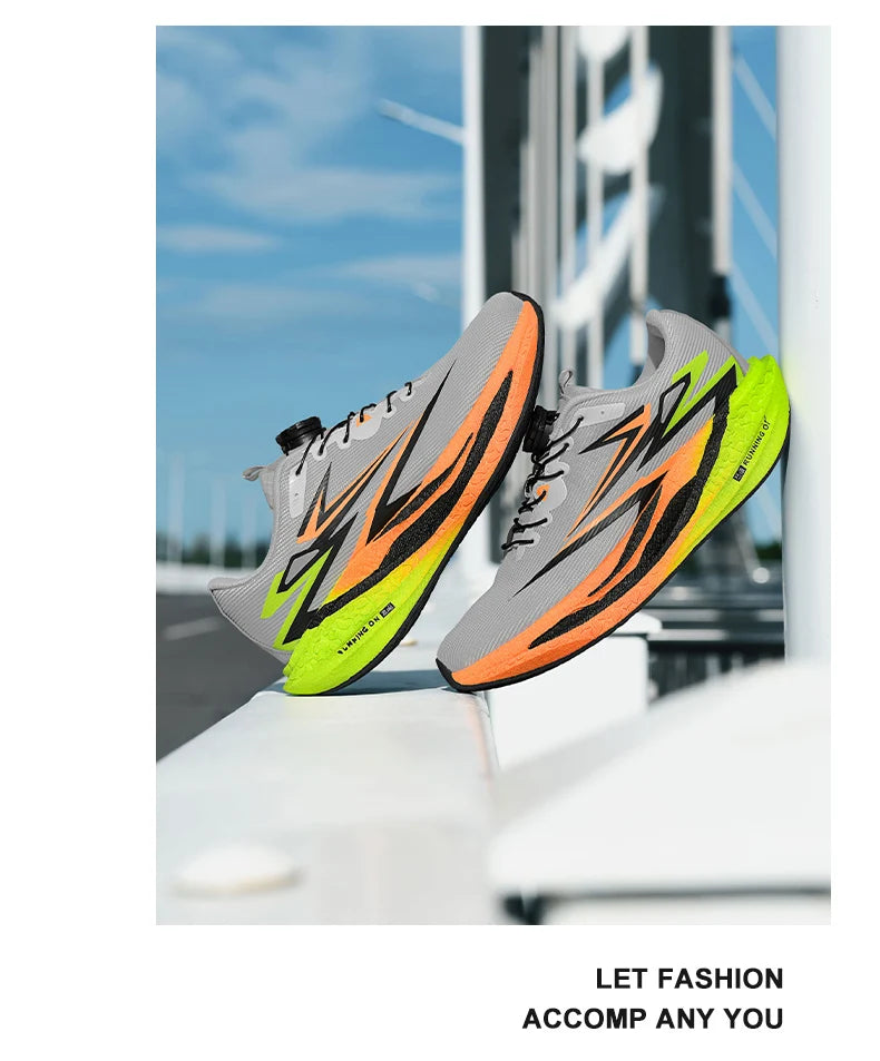 Running Sneakers Men Lightweight Breathable Wear-Resistant Carbon Plate Shoes Comfort Marathon Athletic Sports Shoes for Man