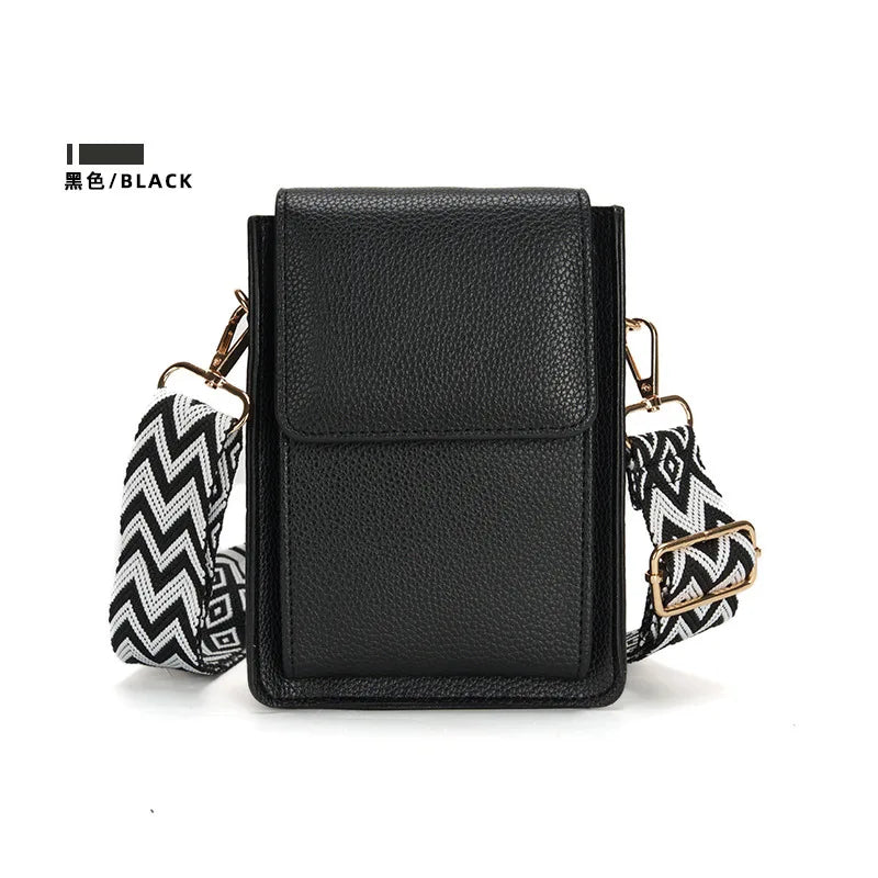 Multi-Card Slot Mobile Phone Bag Women's Niche Single Shoulder Thin Crossbody Bag Simple Multi-Functional Adjustable Shoulder Strap Large Capacity