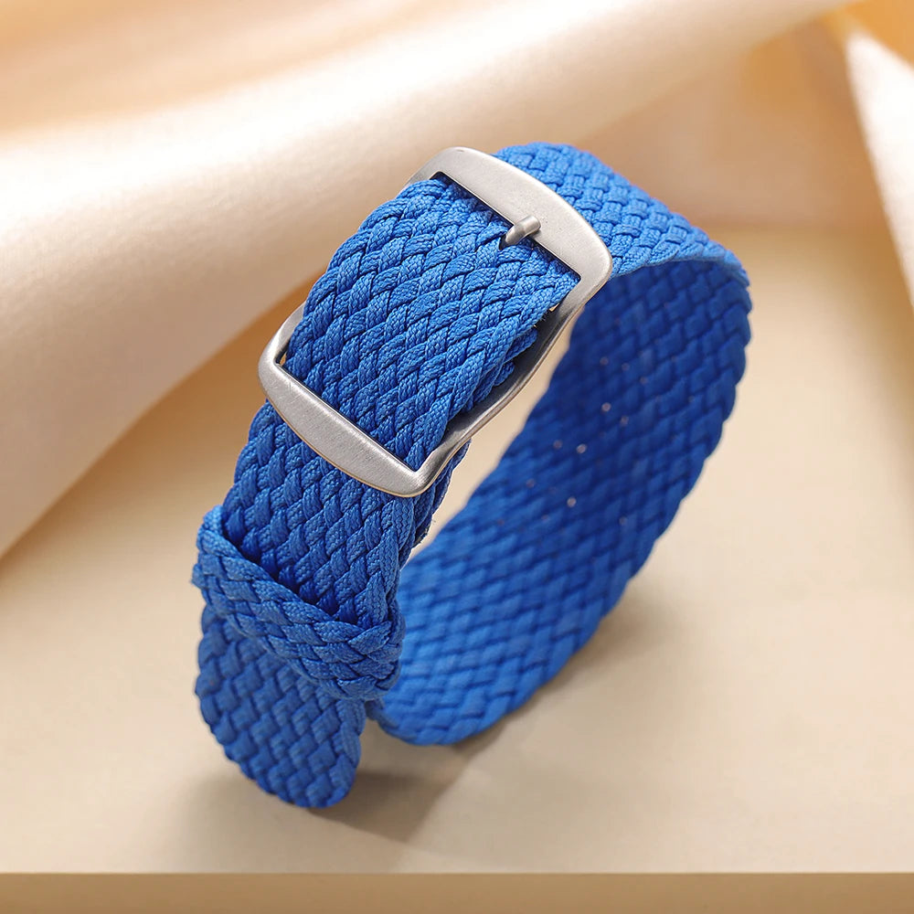 14mm 16mm 18mm 20mm 22mm Perlon Weave Band Nylon Watch Strap Fabric Woven Wristband Woven Women Men Bracelet Watch Accessories