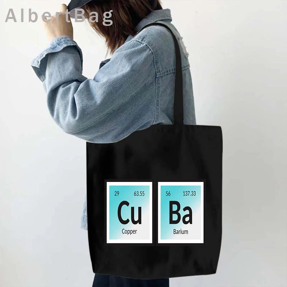 Cuba Country Map Flag Havana Travel Cuban Watercor Shopper Harajuku Canvas Totes Bag Cubana Girl Gift Love Heart Cotton Handbags