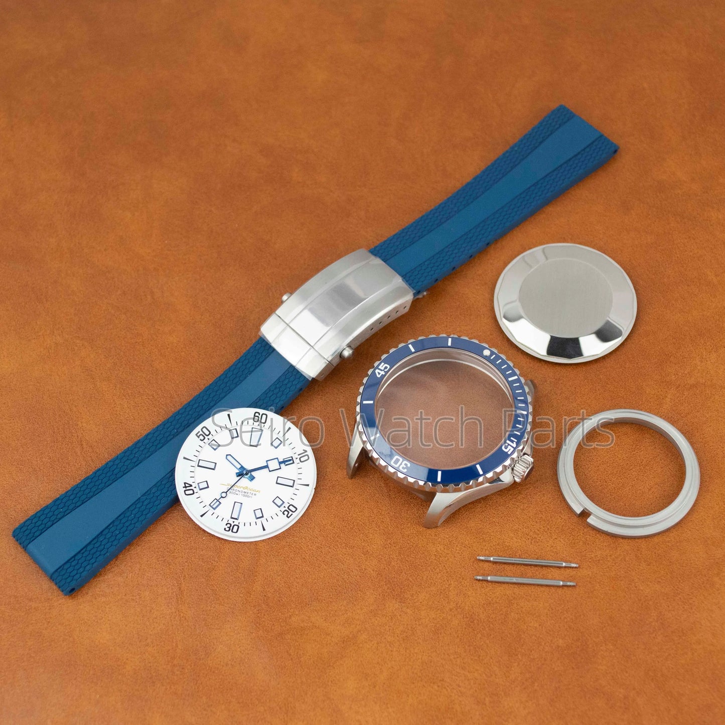 for SUPEROCEAN NH35 Case Rubber Strap Dial Hands 200m Dive Watch Men Stainless Steel Sapphire Crystal fit for NH35 NH36 Movement