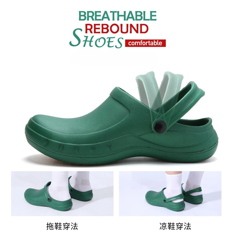Chef Shoes Lightweight and Slip-resistant EVA  Sandles for Doctors Nurses in Hospitals and Labs