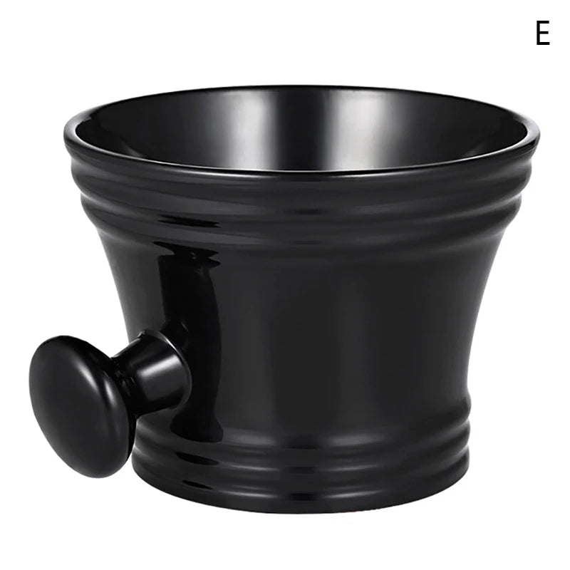 Plastic Shaving Brush Bowl For Men's Beard Care Soap Foam Mug Bowl With Handle Facial Cleaning Tools