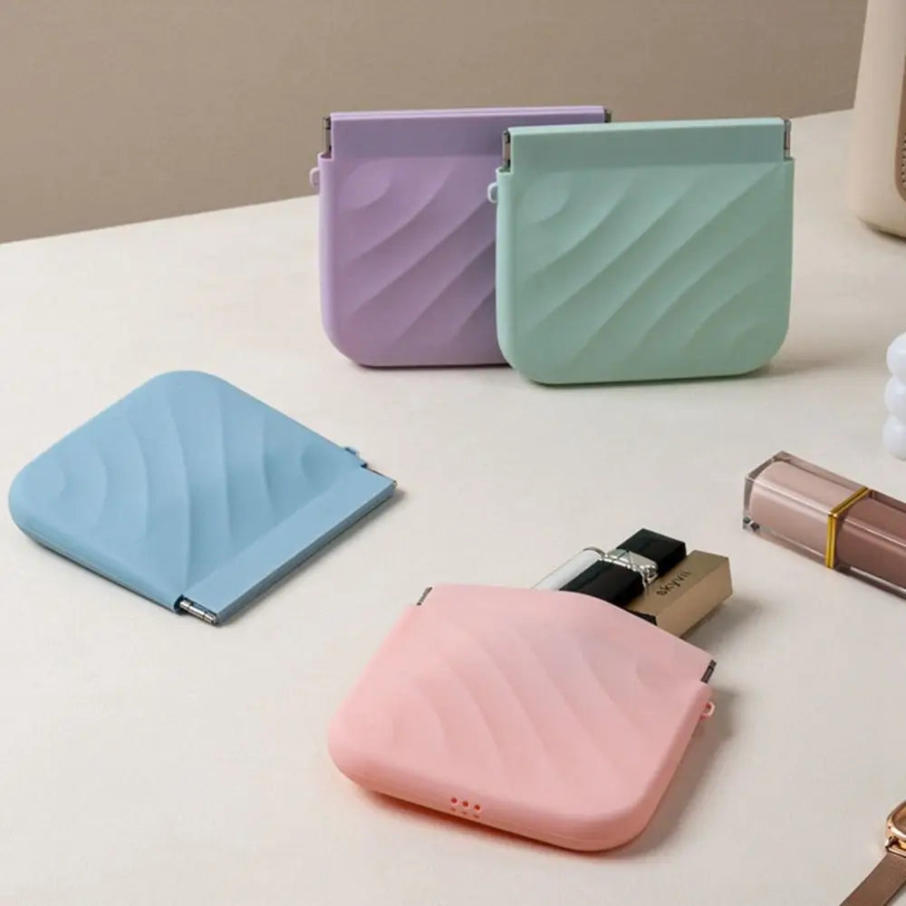Silicone Mini Cosmetic Bag Makeup Bag Travel Supplies Lipstick Storage Bag Self-closing Storage Bag Coin Bag Change Storage