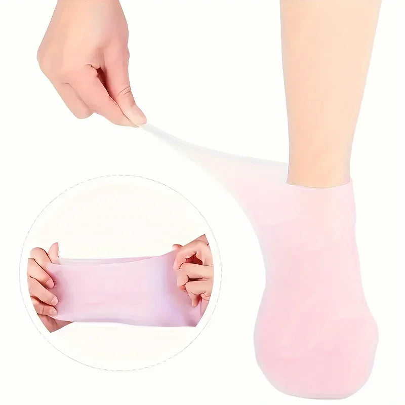 For Dry Cracked Feet Nourishing Skin Lubricating Foot Care Massage Socks Moisturizing Silicone Gel Socks A Pair