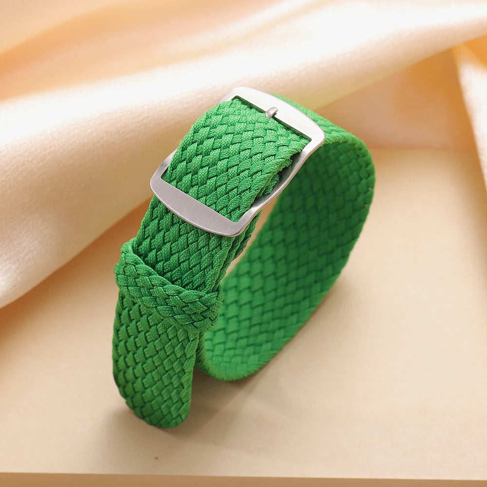 14mm 16mm 18mm 20mm 22mm Perlon Weave Band Nylon Watch Strap Fabric Woven Wristband Woven Women Men Bracelet Watch Accessories
