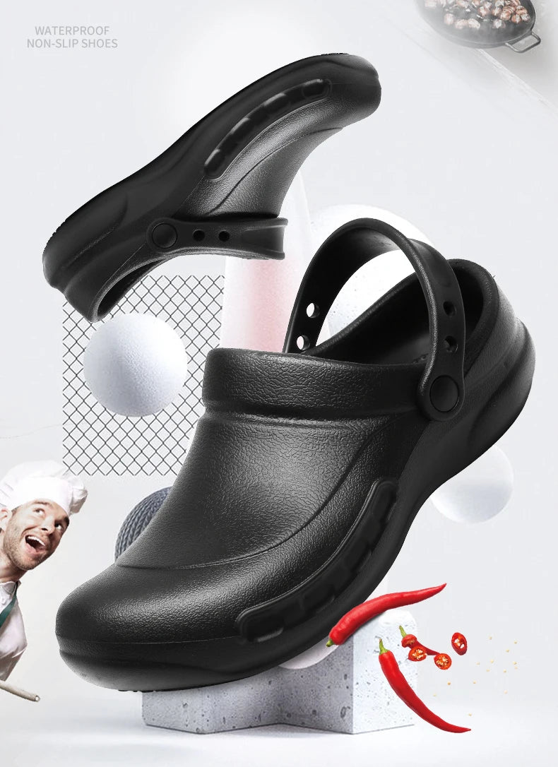 Jumpmore Safety Shoes Non-slip Oil-resistant Men Shoes Wet Places Hospital Working Shoes Kitchen Bathrooms Shoes Size 38-48