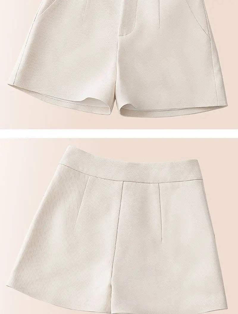 Koreon Fashion Women Suit Shorts Summer Streetwear Office Lady High Waist Solid All-match Loose New Casual Sports Short Pants