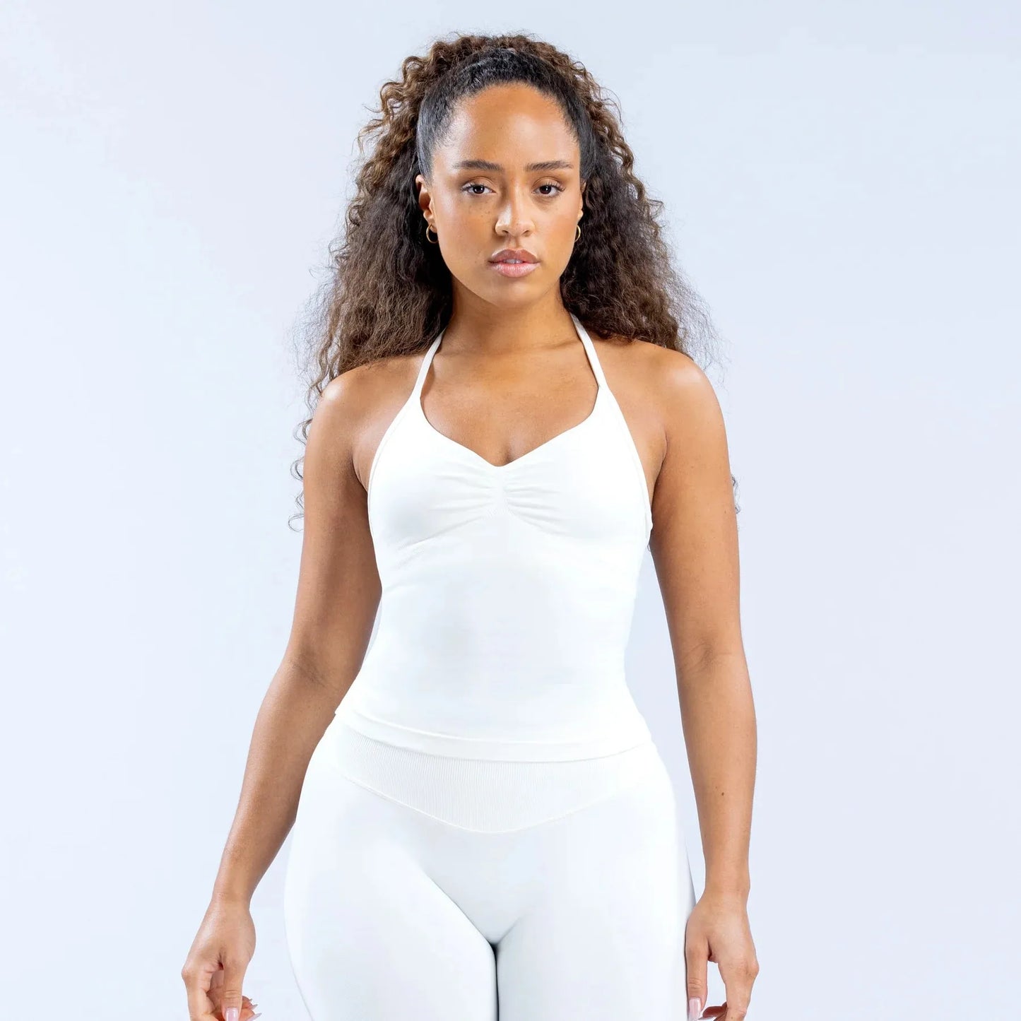 TEVEO Impact Longline Strappy Top Women's Seamless High Elastic Fitness Yoga Tank Top Gym Workout Sports Bra Activewear Tops