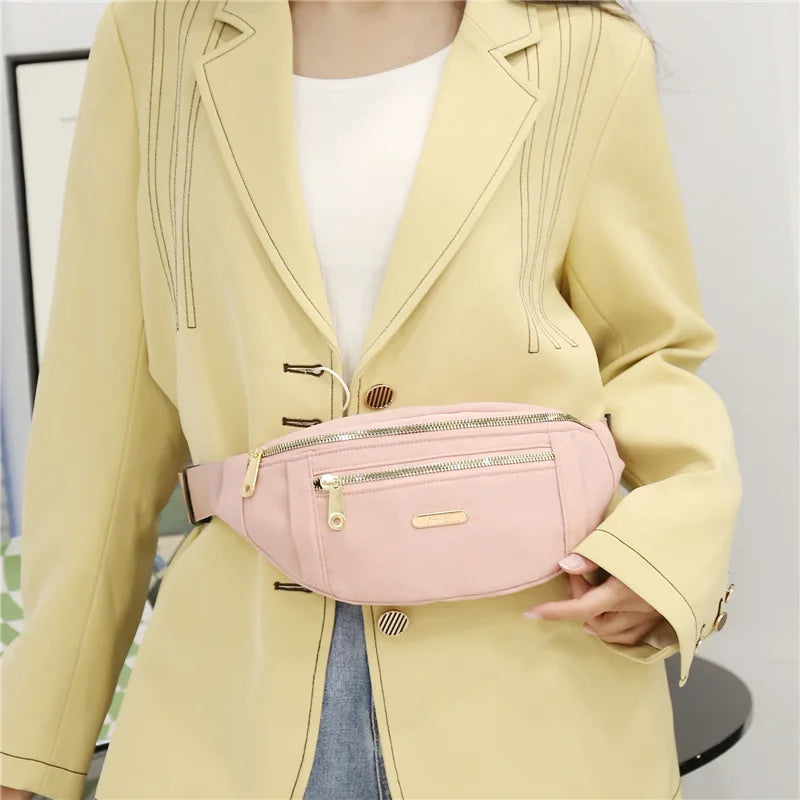 Women Waist Bags for Women Oxford Leisure Color Chest Bag Shoulder Crossbody Waist Bags Handbags Female Messenger Belt Bags