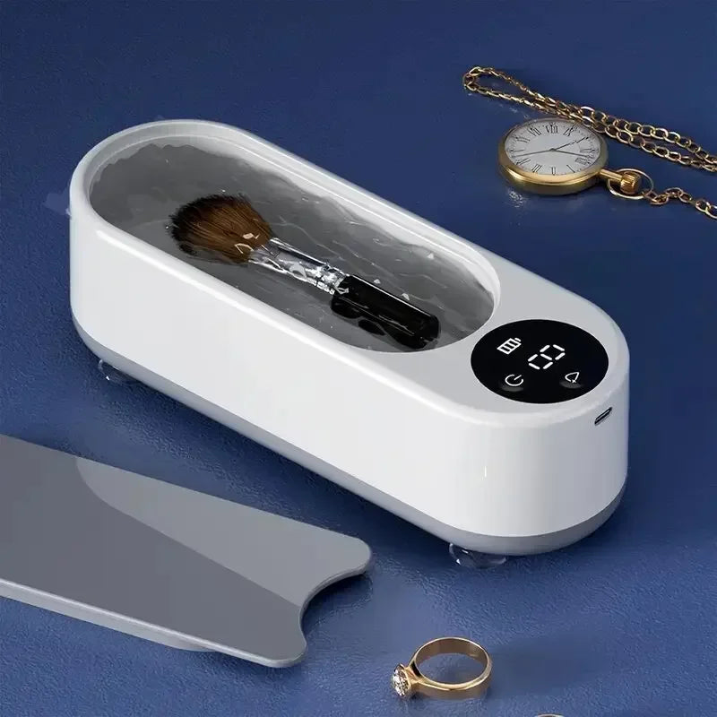 A Portable Glasses Cleaner Jewelry Watch Makeup Brush Necklace Mini Washer Ultrasound Vibration Washing Cleaning Machine